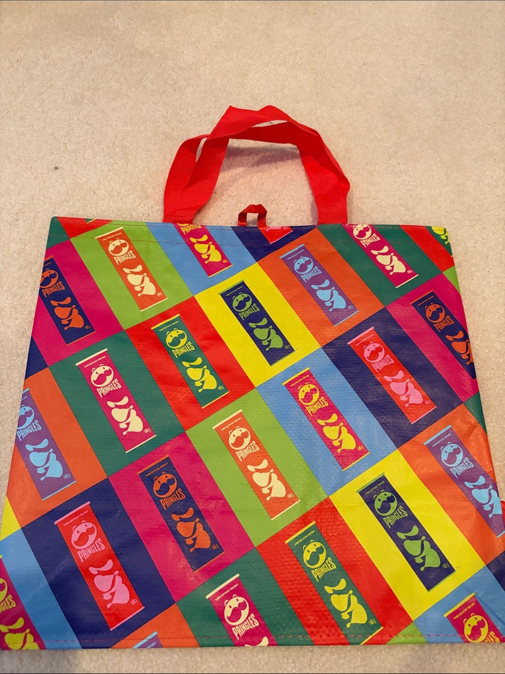 NWOT Shopper Tote with Pringles Potato Chips Pop Art Print